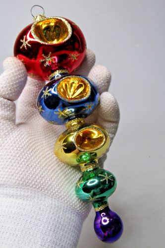 Vtg modern glass multi indent - modern,